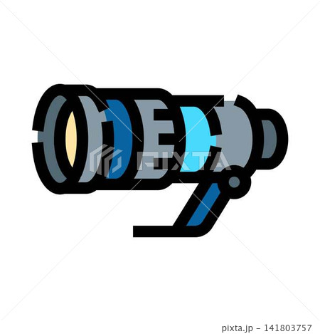 Telephoto lens zoom camera optical equipment icon 141803757