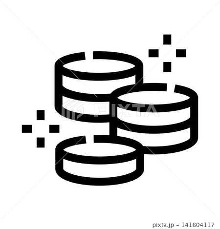 Stacked coins icon symbolizing economy and financial wealth Stacked coins icon symbolizing economy and financial wealth 141804117