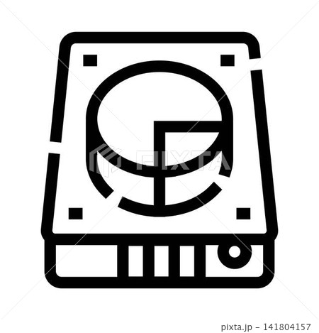 Hard disk drive storing digital data concept Hard disk drive storing digital data concept 141804157
