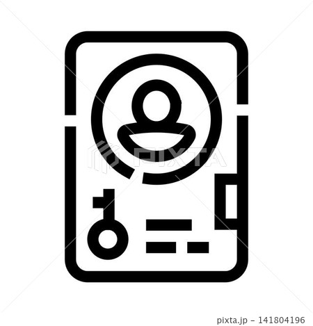 Identity card showing user profile and access key Identity card showing user profile and access key 141804196