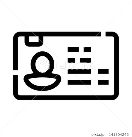 Identity card showing personal profile information data Identity card showing personal profile information data 141804246