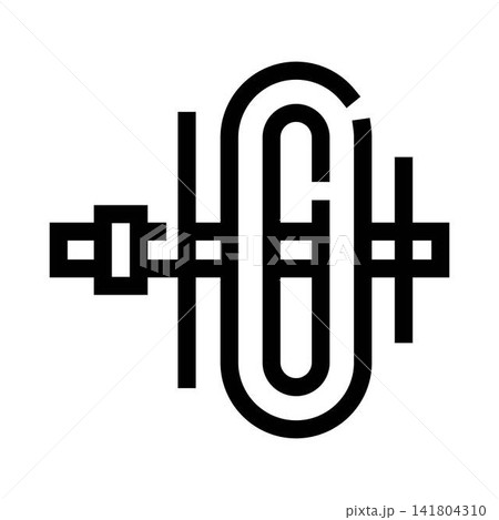 Bicycle wheel hub gear mechanism line art icon Bicycle wheel hub gear mechanism line art icon 141804310