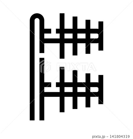 Communication antenna receiving broadcast signal technology icon Communication antenna receiving broadcast signal technology icon 141804319