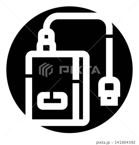 External hard drive device with cable and plug 141804392