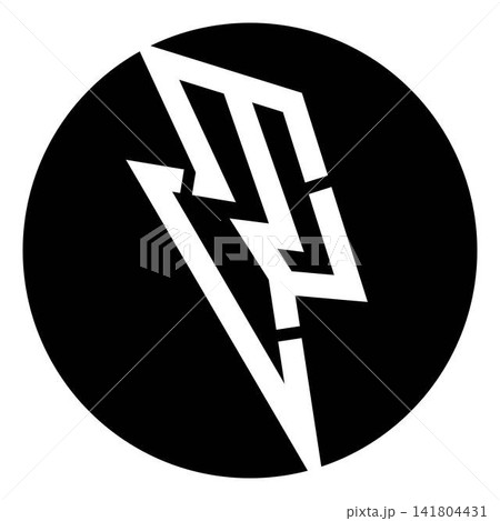 Lightning bolt icon representing power and energy concept 141804431