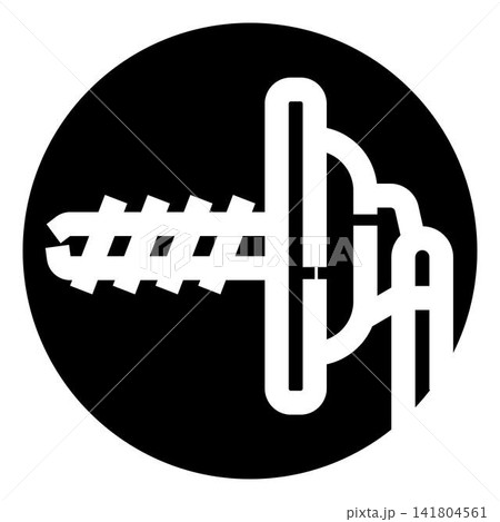 Screw and bolt icon representing mechanical fixing 141804561