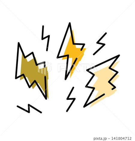 Multiple lightning bolts representing electric shock and power Multiple lightning bolts representing electric shock and power 141804712
