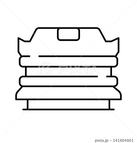 Camera lens hood accessories line art icon Camera lens hood accessories line art icon 141804801