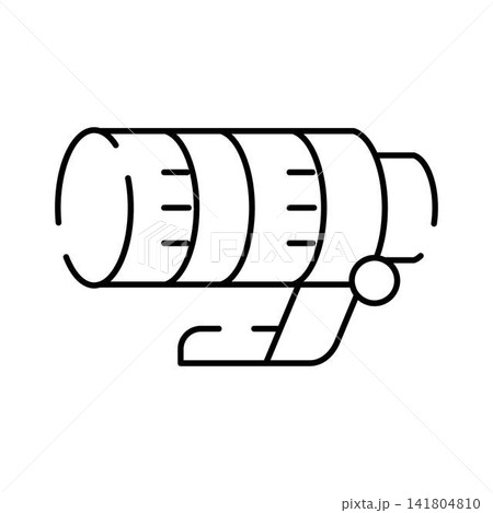 Telephoto camera lens icon for photography equipment Telephoto camera lens icon for photography equipment 141804810