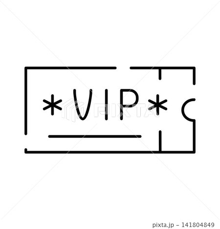 Vip pass ticket icon for exclusive access Vip pass ticket icon for exclusive access 141804849