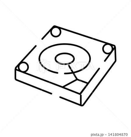 Computer hardware hard disk drive data storage icon Computer hardware hard disk drive data storage icon 141804870