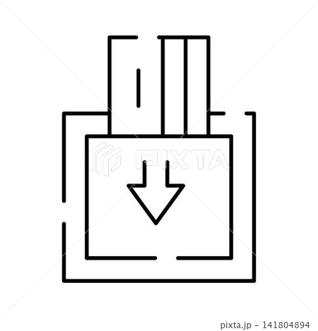 Credit card inserting into payment terminal icon Credit card inserting into payment terminal icon 141804894