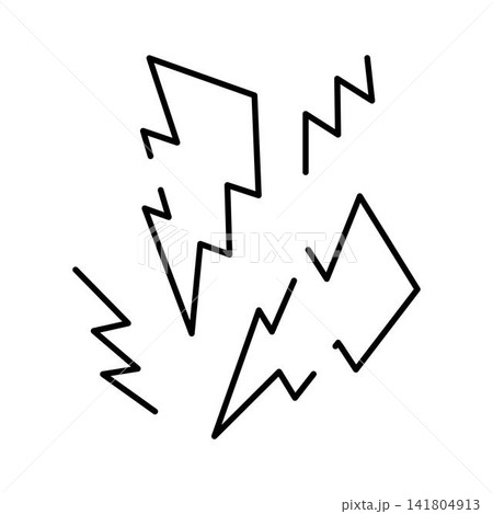 Multiple abstract lightning bolts flash energy power Multiple abstract lightning bolts flash energy power 141804913