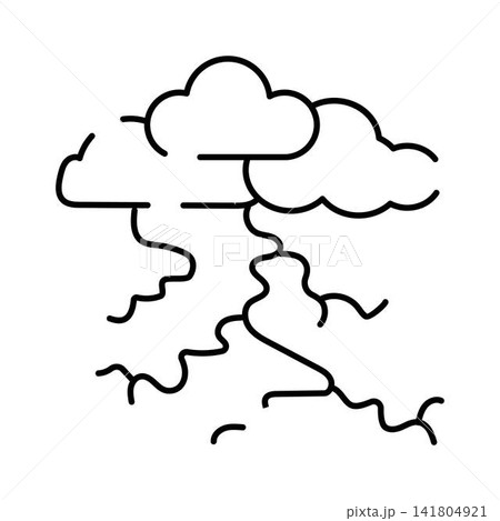 Clouds producing lightning flash during storm weather Clouds producing lightning flash during storm weather 141804921
