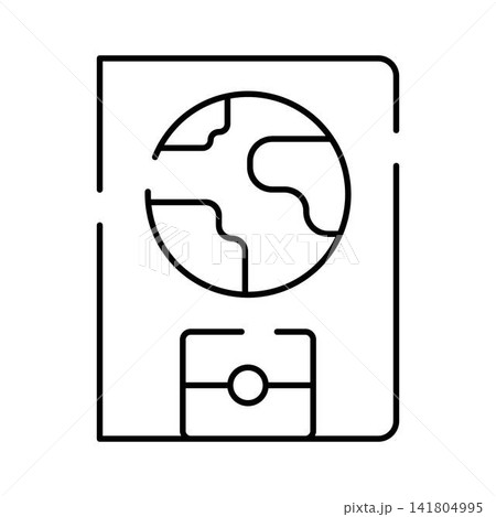 International travel document with globe and biometric chip 141804995