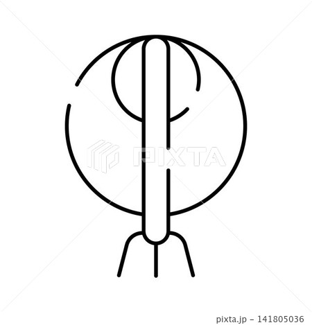 Abstract round shape with lines design element 141805036