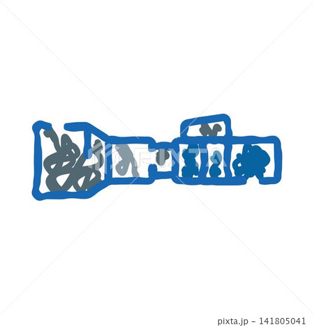 Optical rifle scope target aiming doodle drawing 141805041