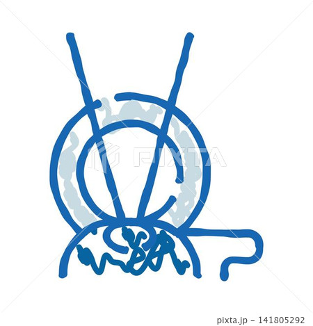 Cervical cancer screening medical examination icon concept Cervical cancer screening medical examination icon concept 141805292