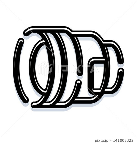 Abstract optic lens icon creating visual effect Abstract optic lens icon creating visual effect 141805322