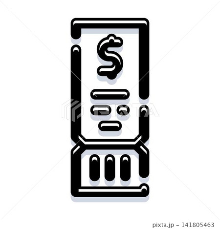 Receipt icon representing transaction and payment 141805463