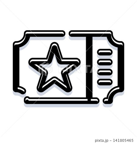 Star entertainment event admission ticket icon design 141805465