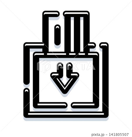 Floppy disk icon symbolizing data save download 141805507