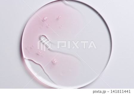 Pink cosmetic product for skin care. A serum or body gel or a moisturizer. 141811441