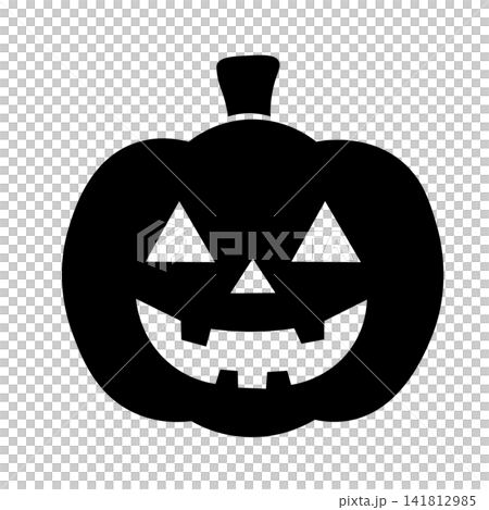 Halloween pumpkin silhouette icon Halloween pumpkin silhouette icon 141812985