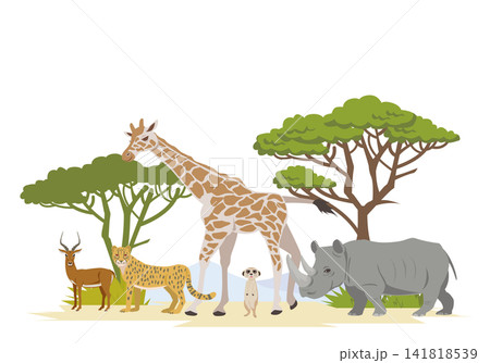 サバンナの動物達 141818539