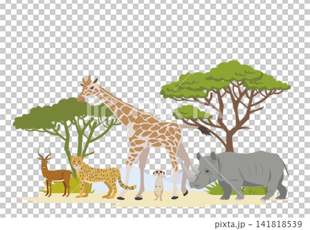 サバンナの動物達 141818539