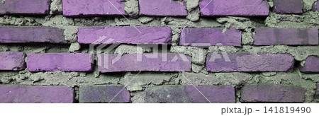 Rustic style purple brick wall texture background 141819490