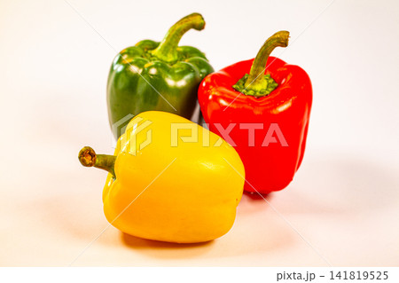 Fresh Bell Peppers with Glossy Surface and Rich Colors Fresh Bell Peppers with Glossy Surface and Rich Colors 141819525