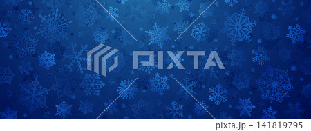 Festive blue snowflake Christmas background. 141819795