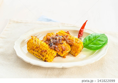 コーンの揚げ焼き 味噌バターがけ コーンの揚げ焼き 味噌バターがけ 141822099