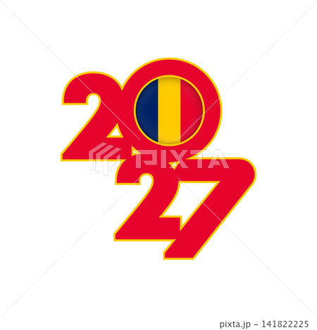 2027 banner with Chad flag inside. 2027 banner with Chad flag inside. 141822225