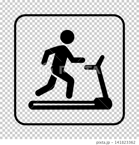 Silhouette icon for gym information 141823362