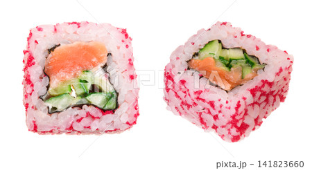 sushi roll isolated on white background without a shadow sushi roll isolated on white background without a shadow 141823660