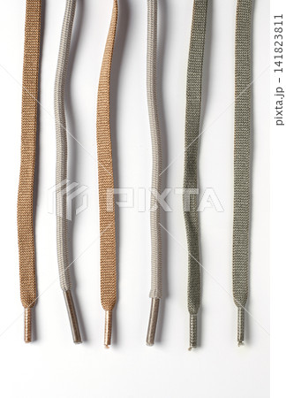 Shoelace on a white background Shoelace on a white background 141823811