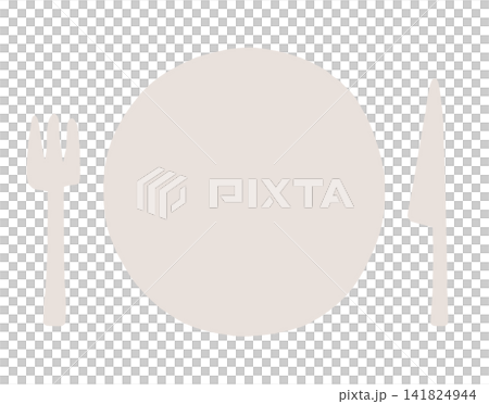 Frame of plate, knife, and fork Frame of plate, knife, and fork 141824944