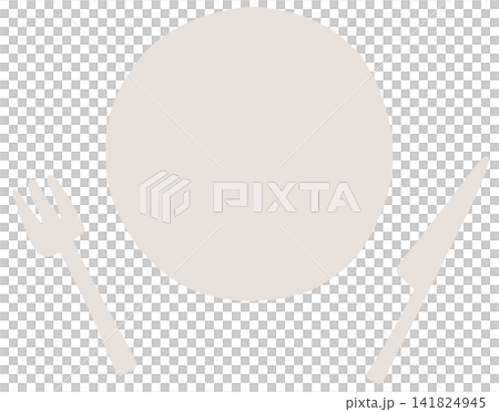 Frame of plate, knife, and fork Frame of plate, knife, and fork 141824945