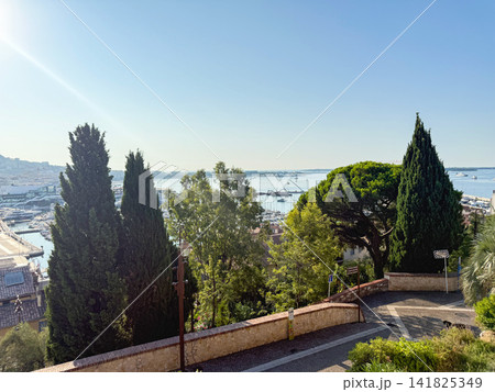 Scenic skyline of Cannes from the historic Le Suquet viewpoint Scenic skyline of Cannes from the historic Le Suquet viewpoint 141825349