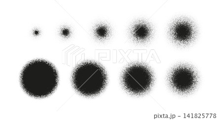 Spray dot noise vector element isolated in white background. Grain circle texture spot. Dissolve radial effect. Spray dot noise vector element isolated in white background. Grain circle texture spot. Dissolve radial effect. 141825778