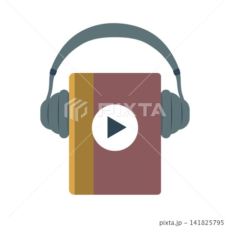 Audiobook Player with Headphones and Book Audiobook Player with Headphones and Book 141825795