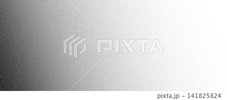 Monochromatic grainy diagonal transition with gritty stipple effect. Black sand particles on white background creating rough halftone gradation. Monochromatic grainy diagonal transition with gritty stipple effect. Black sand particles on white background creating rough halftone gradation. 141825824