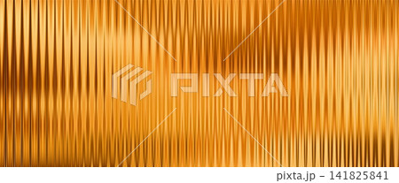 Abstract golden acrylic ribbed glass texture background. Metallic gradient with luminous glow and smooth motion effect. Luxury shiny backdrop for design, presentation, and branding Abstract golden acrylic ribbed glass texture background. Metallic gradient with luminous glow and smooth motion effect. Luxury shiny backdrop for design, presentation, and branding 141825841