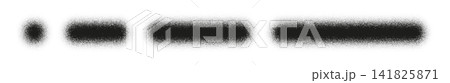 Spray dot noise vector circle and rectangle shape isolated in white background. Grain element texture spot. Dissolve radial effect. 141825871