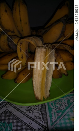 Shot of a banana peel that has been eaten. Shot of a banana peel that has been eaten. 141826012