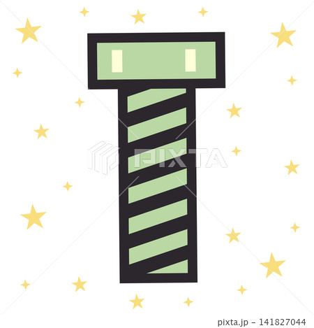 Cute Kawaii Pastel Lime Green Screw Bolt Icon 141827044
