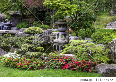 Japanese garden Kyoto garden at Holland park in London Japanese garden Kyoto garden at Holland park in London 141827572
