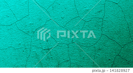Cracked turquoise wall texture Cracked turquoise wall texture 141828927